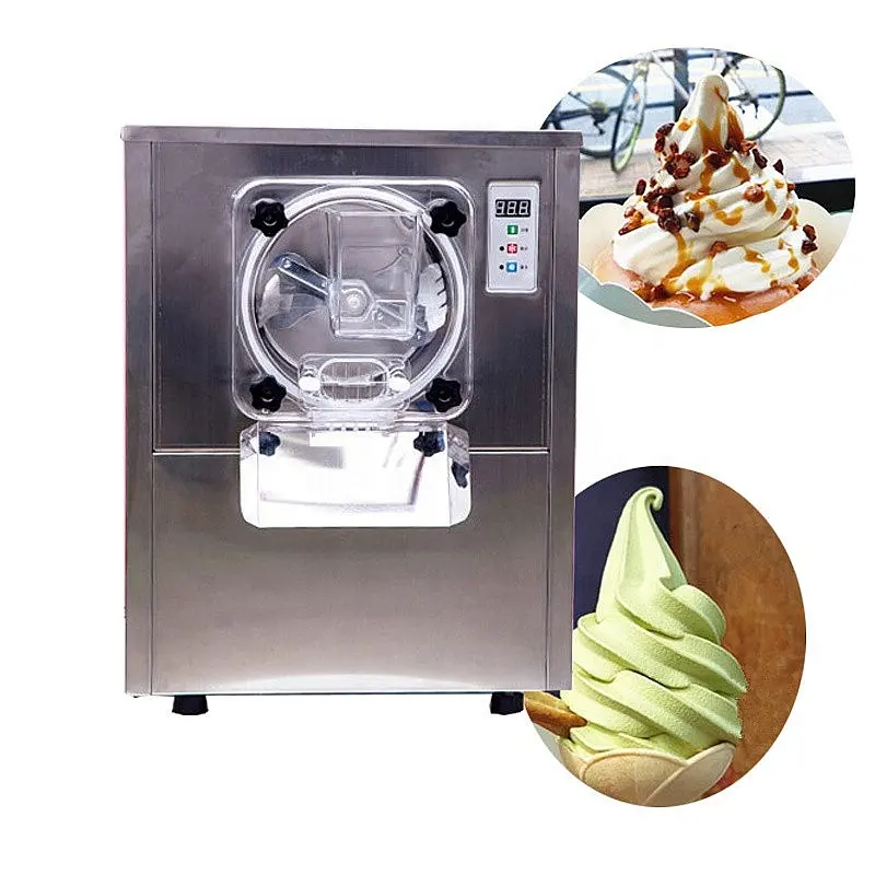 2021 Komersial Atas Meja Freezer Batch Mesin Es Krim Keras Pengeluaran Otomatis Mesin Gelato Restoran