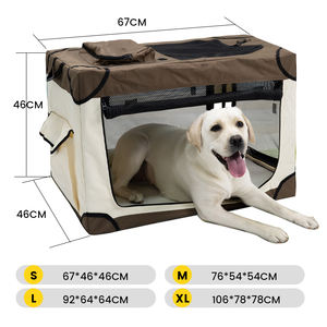 เต็นท์สัตว์เลี้ยงแบบพกพาที่สง่างามพร้อมซิปปิดเต็นท์สุนัขแมวพับได้ระบายอากาศตาข่ายผ้าอ๊อกซ์ฟอร์ดลายพื้นขายส่ง - Product Image 5