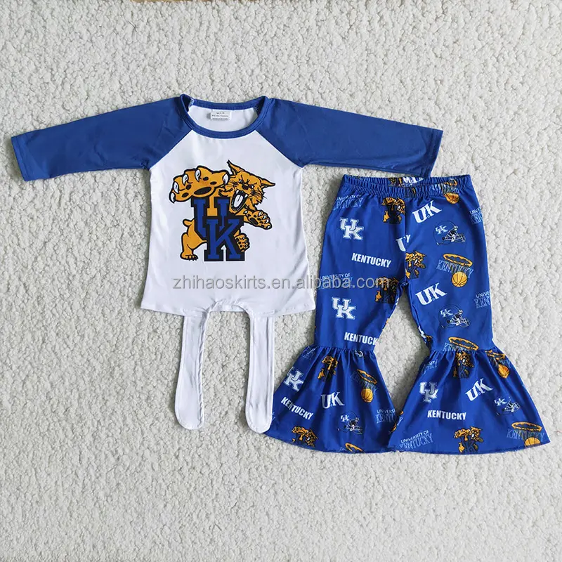 2021 RTSスポーツチーム衣装スクリーンプリントトップマッチベルボトムパンツかわいい女の赤ちゃんセット子供服服セット