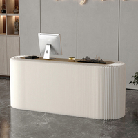 Nouveau comptoir de réception de bureau de réception d'arc circulaire blanc de réception d'arc portatif pliant fait de papier pour le bureau et l'exposition
