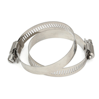 Collier de serrage réglable en acier inoxydable 304 de type américain pour tuyau, à vis sans fin