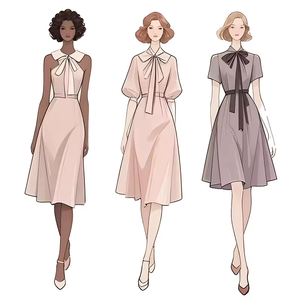 Vestido Midi Elegante, Tejido, Corte Ajustado, Línea A, Sin Mangas, Transpirable, Ecológico, 100% Poliéster, Estampado Digital, para Fiesta de Graduación, <span class=keywords><strong>Trabajo</strong></span> o Uso Diario - Product Image 1