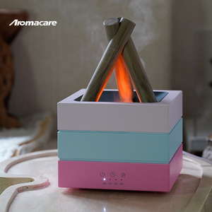 USB App-Controlled Simulation Fire Flame Bonfire Essential <b>Oil</b> Aroma <b>Diffuser</b> LED Colorful Timing Function Home Room Lamp - Product Image 5