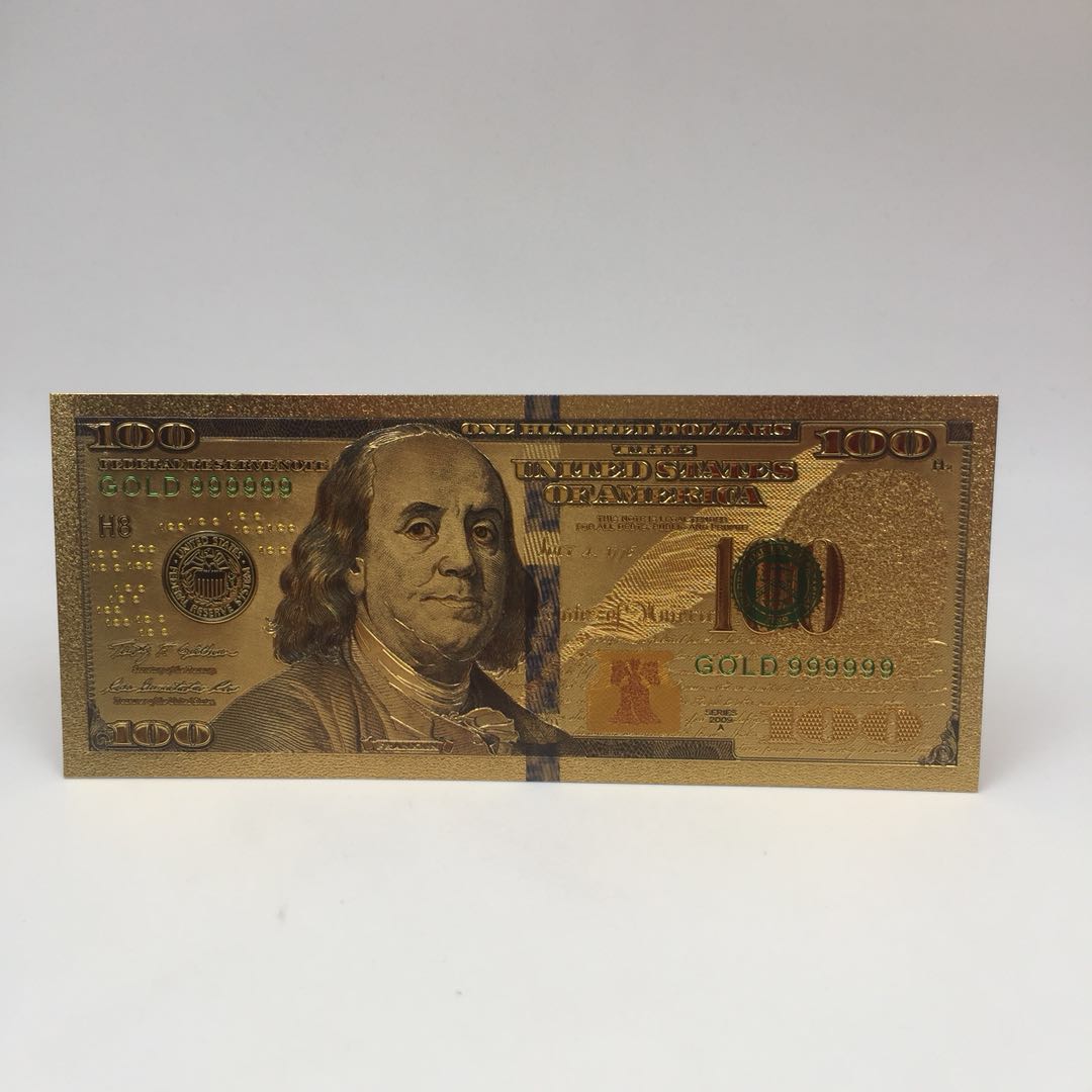 金箔紙幣USD 100ドル紙幣記念ドル銀紙幣ブラックコレクション
