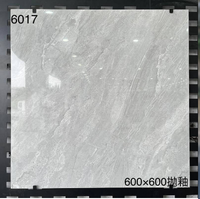 Carreaux de sol en céramique modernes antibactériens, entièrement polis, effet diamant, 600x600, pour la construction de pièces, Guangdong Foshan