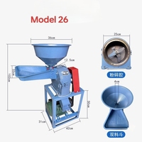 Broyeur de Céréales Électrique Mini Haute Efficacité pour Maïs Soja Blé Riz, Moulin