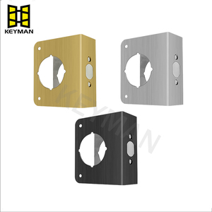 KEYMAN 1-3/8 pulgadas de espesor de la puerta de refuerzo 2-3/8 pulgadas Backset 2-1/8 pulgadas de diámetro interior de acero inoxidable Color latón tornillo fácil - Product Image 2