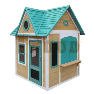 Casa de cubby para uso doméstico, casa de madeira para crianças, vermelho, azul, laranja, verde, cores