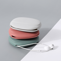 Mini étui de voyage pour écouteurs facile à transporter pochette de câble pour écouteurs en silicone