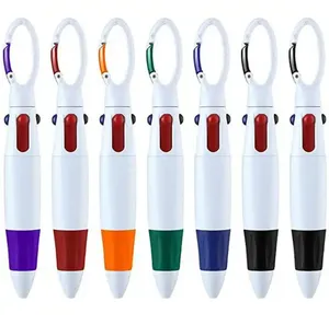 ปากกาปุ่มกดสำหรับปีนเขา สีแดง เหลือง น้ำเงิน เขียว 4 สี ปากกาปุ่มกดพกพา - Product Image 1
