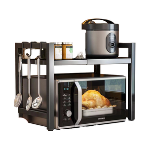 Estante de cocina de Metal extensible de alta resistencia Soporte de horno de <span class=keywords><strong>microondas</strong></span> retráctil ajustable de estilo moderno con almacenamiento doméstico - Product Image 1
