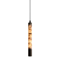 Lampe suspendue en marbre naturel pour chambre d'hôtel, villa de luxe moderne, bar du hall d'entrée