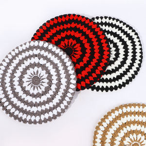 Boina de ganchillo ahuecada de moda Retro de arte recién llegado de otoño personalizada boina de sombrero de pintor cosido <span class=keywords><strong>a</strong></span> mano <span class=keywords><strong>para</strong></span> mujer - Product Image 3