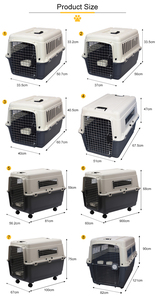 Iata quy định hãng hàng không được phê duyệt di động đi du lịch chó cũi lồng vật nuôi tàu sân bay nhựa lớn hàng không con chó Thùng - Product Image 4