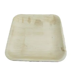 COCO-ECO оптовая продажа, тарелка из натуральных пальмовых листьев ареки, одноразовая посуда, биоразлагаемая посуда из пальмовых листьев, деревянные тарелки для еды