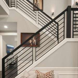 درابزين ألومنيوم مخصص للشرفات والسلالم بتصميم بسيط ومقاوم للصدأ للفنادق والشقق - Product Image 1