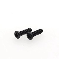 Vis autotaraudeuse à tête cylindrique à rainure croisée Système de mesure en pouces en acier au carbone zingué noir