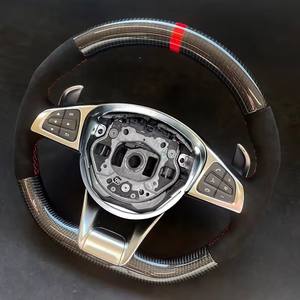 <span class=keywords><strong>พวงมาลัย</strong></span>คาร์บอนไฟเบอร์สำหรับรถ Mercedes Benz C คลาส W204 W205 AMG W213 W212 W447 W463 GLA GLA อุปกรณ์เสริมสำหรับรถยนต์ - Product Image 3