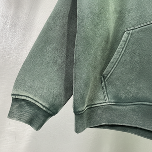 Sudaderas con Capucha Casuales de Invierno para Hombre, Lavado Ácido, Color Sólido, Corte Regular, 100% Algodón Felpa - Product Image 1