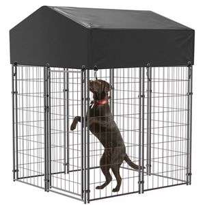 Kandang Anjing Luar Ruangan Berkualitas Tinggi dari Baja Karbon Anti Air dengan Lapisan Bubuk Pelindung UV, Tersedia dalam Berbagai Ukuran, Dilengkapi Atap - Product Image 3