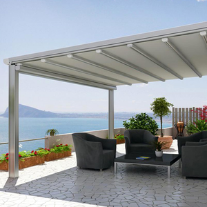 Sistema de toldo para exteriores, Gazebo de Metal y Pvc para piscina, <span class=keywords><strong>techo</strong></span> retráctil eléctrico - Product Image 1