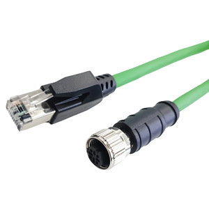 Cable de Conexión de Sensor M12 Hembra <span class=keywords><strong>a</strong></span> RJ45 con Codificación <span class=keywords><strong>D</strong></span> de 4 Núcleos, IP67, Alto Rendimiento, Automatización Industrial, Voltaje y Corriente No Especificados - Product Image 5