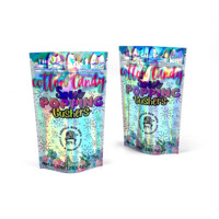 Holo Grafische Snoepverpakking, Iridescent Staande Zipzak, Herbruikbare Foliezak voor Snoep, Gummies en Snacks