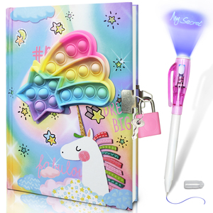 Set de Diario Secreto con Candado y Bolígrafo <span class=keywords><strong>Invisible</strong></span> |   Diario de Actividades para Niñas de 6 a 12 Años, 7.5"x5.4" - Product Image 1