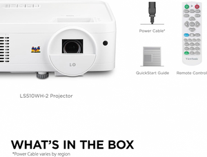 Projecteur laser WXGA LS510WH-2 3000 lumens avec large gamme de couleurs et orientation à 360 degrés pour les entreprises et l'éducation - Product Image 3