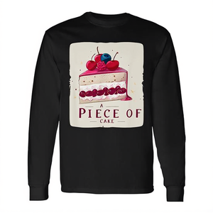 Camiseta de Manga Larga con Estampado 'A Piece of Cake' para Promociones - Product Image 2