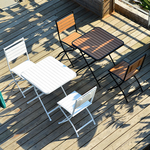 Modern Simple Commercial Outdoor <strong>Folding</strong> <strong>Dining</strong> <strong>Table</strong> <strong>Chair</strong> Rectangle Metal Waterproof Cushion for Villa Courtyard Camping <strong>Table</strong> - Product Image 2