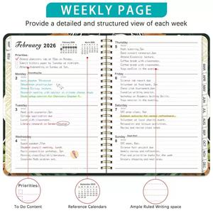 Cuaderno Espiral en Inglés A5, <span class=keywords><strong>Diario</strong></span> con Espiral, Planificador Semanal y Mensual, Agenda de Trabajo y Deportes, Diseño de Logotipo/Gráfico Personalizado - Product Image 6