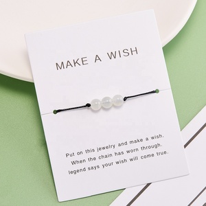 Pulsera Ajustable Trenzada con Cuentas de Piedras Preciosas de Lujo de 6 mm, Pulsera de la Amistad para Pedir un Deseo - Product Image 6