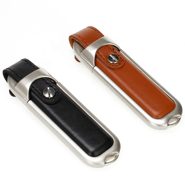 New Style USB Flash Drive Leather Customized Logo Pendrive USB2.0 3.0 Stick Memory 8GB 16GB 32GB 64GB 128GB USB Flash Drives