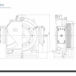 Máquina de Tracción para Elevador Sin Escobillas de Imán Permanente Ningbo Xinda MINI5F 3.0m/s 400kg-5000kg para Pasajeros y Carga - Product Image 3