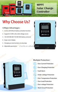 Automatische Zonne-Energie Laadregelaar Mppt 30a/60a/120a Lcd-Display 12V/24V/36V/48V/60V/72V/80V/84V/96V <span class=keywords><strong>Pv</strong></span> Ingang 230V Batterijen 120a <span class=keywords><strong>Max</strong></span> - Product Image 5