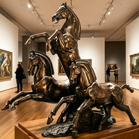 Figurine de poney en bronze artisanale - Taille personnalisable, patine et socle gravé, sculpture en bronze
