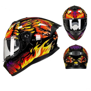 Casco de Motocicleta Modular Unisex, Aprobado por DOT, Estilo Vintage Retro, Integral, con 7 Ventilaciones, Carcasa Resistente de ABS, Doble Visera - Product Image 4