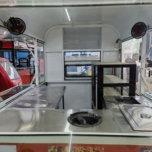 Carrito de Comida Rápida Compacto de Acero Inoxidable con 3 Ruedas, Triciclo Móvil para Hamburguesas y Té de Burbujas - Product Image 3