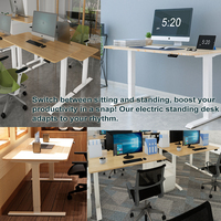 Cadre de bureau électrique réglable en hauteur à double moteur en métal, capacité de charge 100 kg, pieds de bureau pour mobilier de bureau moderne