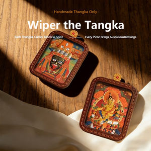 Thangka de décoration intérieure peinte à la main, représentant Manjushri, Bouddha de la médecine, Palden Lhamo, Jambhala jaune, Tara verte, Wuye Buddha, Tsa Tsa - Product Image 1