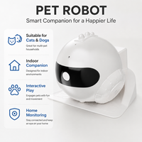 Robot interactif intelligent moderne pour animaux de compagnie avec caméra HD, fonction vocale, jeu de poursuite au laser, suivi automatique et évitement d'obstacles pour chats et chiens (vente en gros)