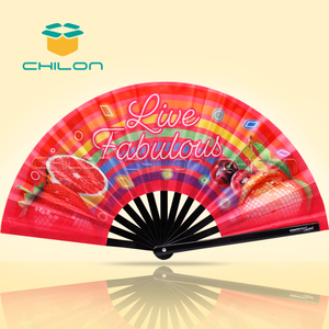 Produits artisanaux en bambou 33cm grand ventilateur à main pliant Rave chinois Kung Fu <span class=keywords><strong>Tai</strong></span> <span class=keywords><strong>Chi</strong></span> ventilateur de poche ventilateur Gay Pride - Product Image 3