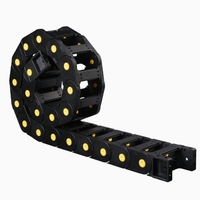 Machine à graver en plastique nylon renforcé de points jaunes ouvrables de type pont 30x50mm fonctionne avec chaîne de traînée de câble