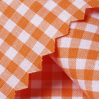 Tissu Gingham à Carreaux Orange 100% Coton de Qualité Supérieure, Tissage Moyen, Classique, Poids Moyen, pour Robes Filles, Hommes et Femmes, Vente en Gros Personnalisée
