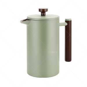 Cafetière à piston portable Tenrey <span class=keywords><strong>Pastel</strong></span> Green, cafetière à piston française en acier inoxydable - Product Image 4
