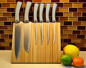 Porte-couteaux magnétique de bureau moderne en bois de bambou Étagère à couteaux de <span class=keywords><strong>cuisine</strong></span> multi-usages pour usage domestique Vente en gros - Product Image 2