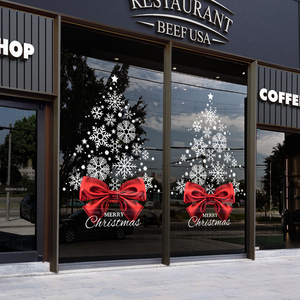 Giáng sinh cửa sổ không khí trang trí bố trí cảnh sáng tạo cung bông tuyết dán cửa sổ cửa hàng dán kính cửa sổ - Product Image 4