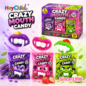 Dulces al por mayor con etiqueta privada personalizada, dulces de Halloween con forma de dientes de vampiro, <span class=keywords><strong>sabor</strong></span> a frutas mixtas, anillo de caramelo para llevar, para fiestas infantiles - Product Image 2