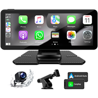 Autoradio sans fil pour Apple CarPlay et Android Auto avec caméra de recul 1080p, écran tactile 6,86 pouces, récepteur audio de voiture, navigation GPS